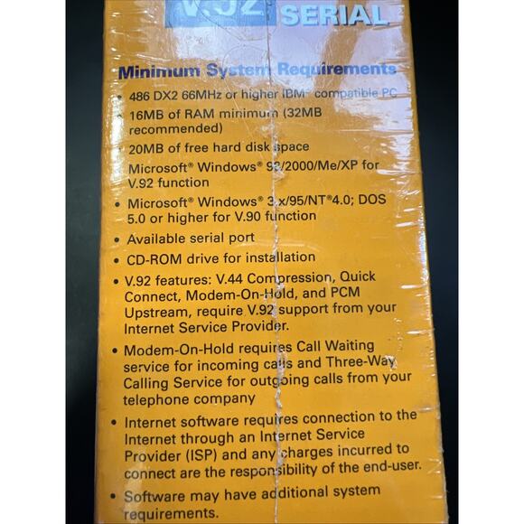 Creative Modem Blaster V.92 Serial External 56K Dial-Up Modem Retro PC NEW - Picture 5 of 10